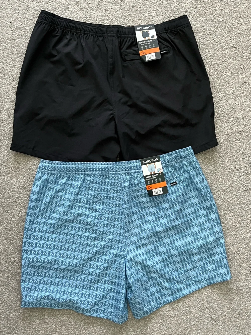 NWT Bonobos Light Blue and Black Swim Trunks Size XXL